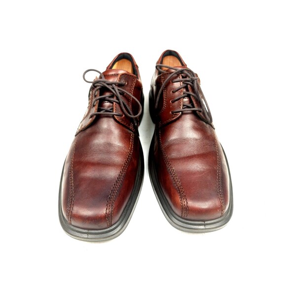 ECCO Mens Helsinki Bicycle Toe Tie Cocoa Brown Leather Oxfords Eur 44 US 10-10.5 main image 8